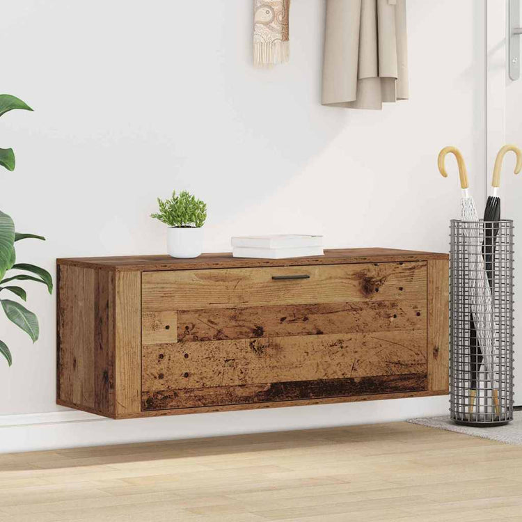 Vidaxx armoire à chaussures avec étagère vieux bois 100 x 35 x 38 cm bois traité