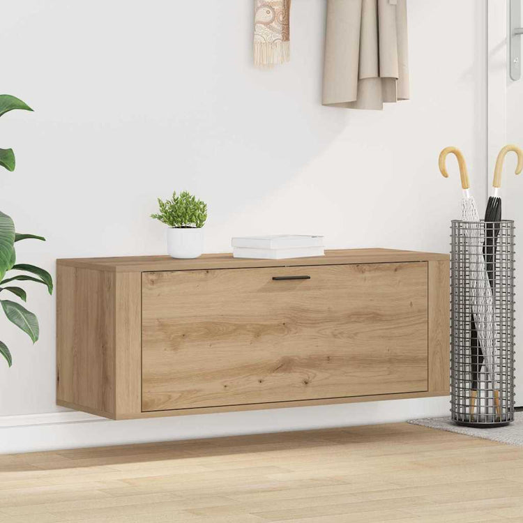 VidaXL meuble à chaussures avec étagère, chêne artisanal, 100 x 35 x 38 cm