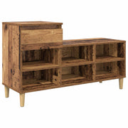 Vidaxx armoire à chaussures avec tiroir vieux bois 102 x 36 x 60 cm bois traité - afbeelding 2