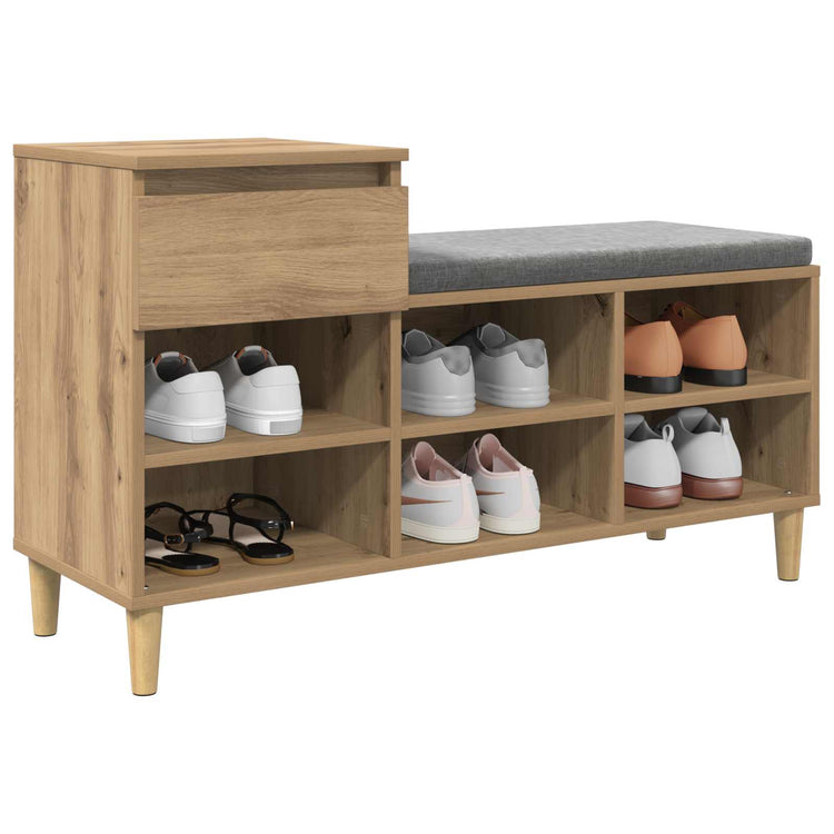 Vidaxx meuble à chaussures chêne artisanal 102 x 36 x 60 cm bois d'ingénierie