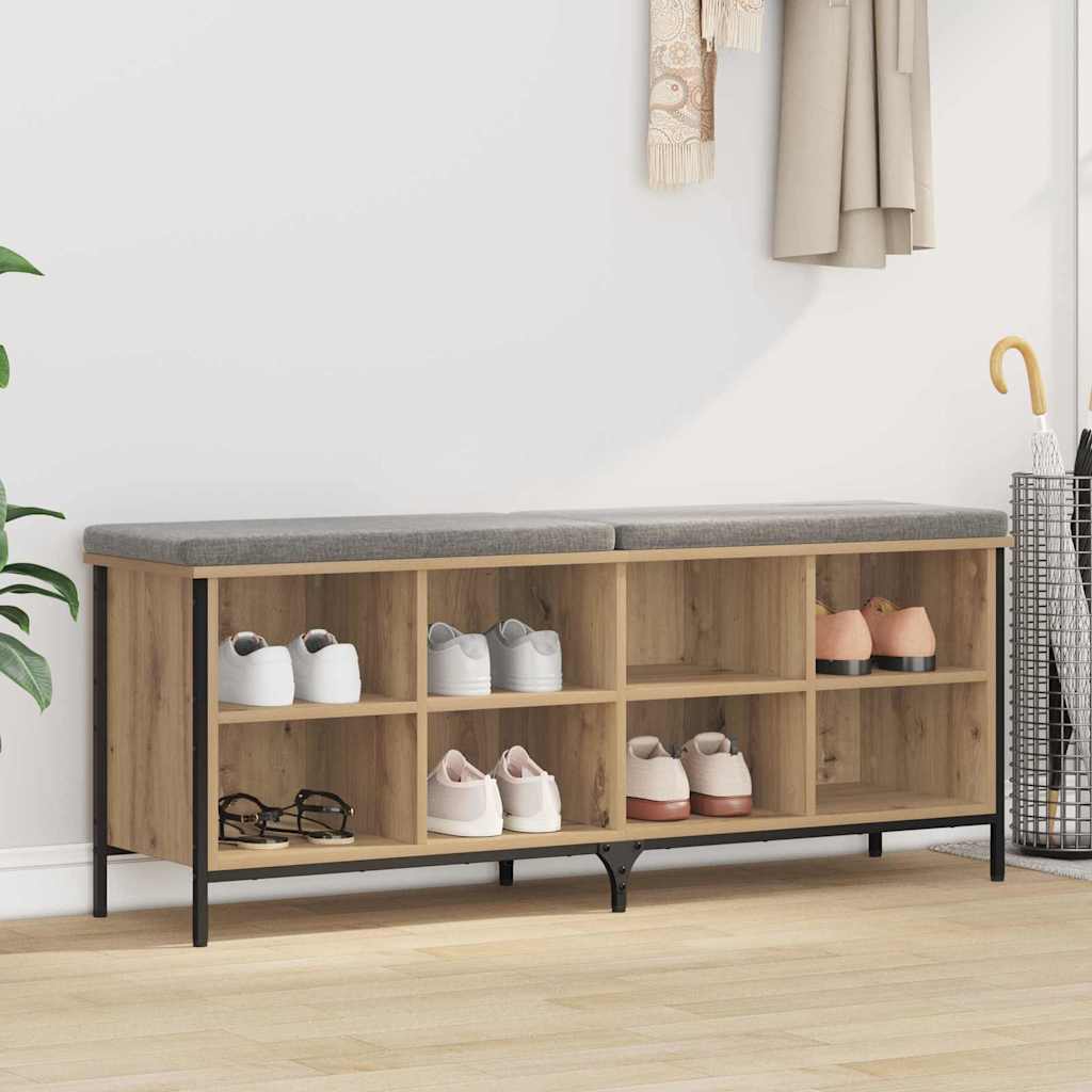 Vidaxx meuble à chaussures avec étagère chêne artisanal 131 x 35 x 50 cm
