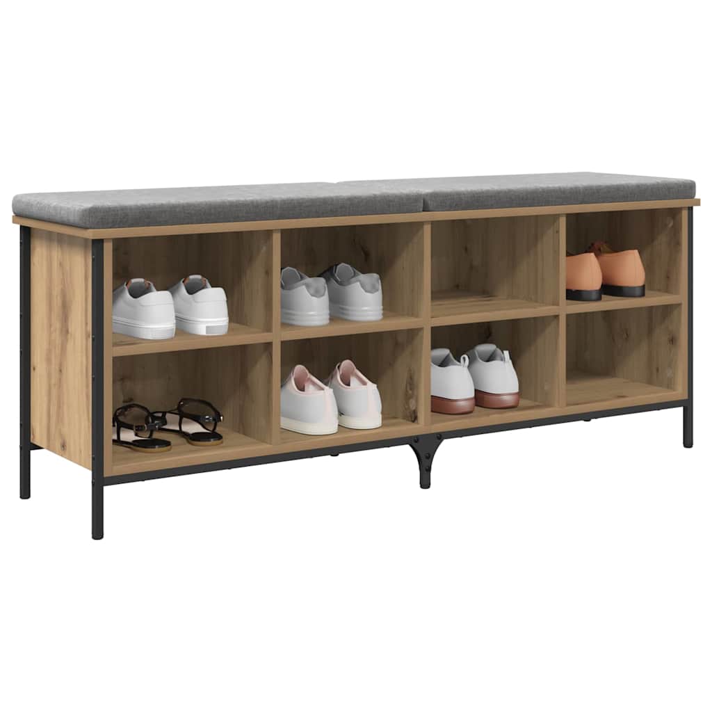 Vidaxx meuble à chaussures avec étagère chêne artisanal 131 x 35 x 50 cm