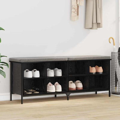 Vidaxx meuble à chaussures avec étagère avec rangement chêne noir 131 x 35 x 50 cm