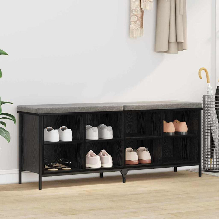 Vidaxx meuble à chaussures avec étagère avec rangement chêne noir 131 x 35 x 50 cm