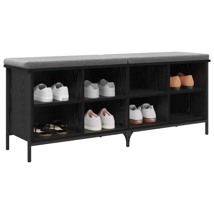 Vidaxx meuble à chaussures avec étagère avec rangement chêne noir 131 x 35 x 50 cm