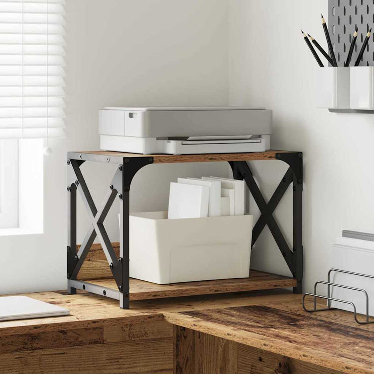Vidaxxl support d'imprimante vieux bois 44 x 26 x 31,5 cm bois traité