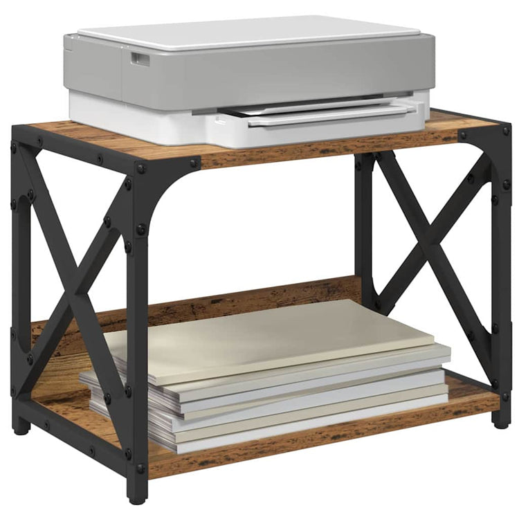 Vidaxxl support d'imprimante vieux bois 44 x 26 x 31,5 cm bois traité