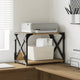 Vidaxxl support d'imprimante chêne artisanal 44 x 26 x 31,5 cm bois d'ingénierie