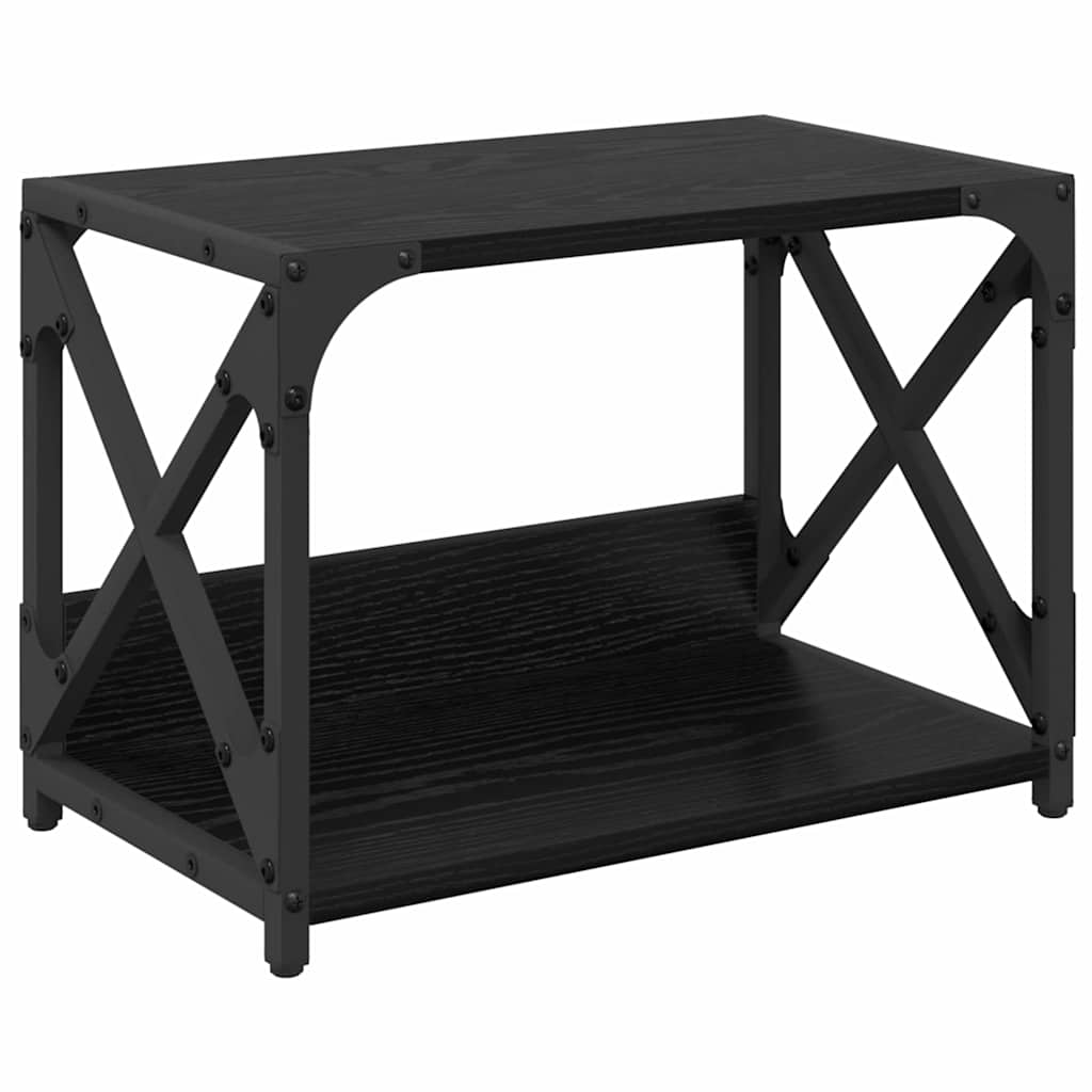 Vidaxxl support d'imprimante chêne noir 44 x 26 x 31,5 cm bois d'ingénierie