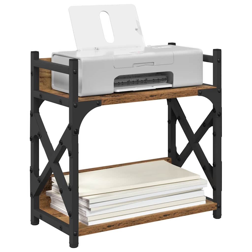 Vidaxxl support d'imprimante vieux bois 40 x 20 x 40 cm bois traité