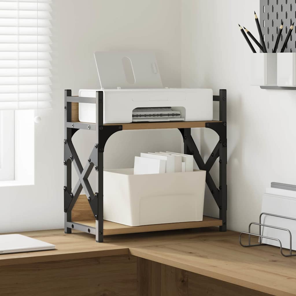 VidaXL support d'imprimante chêne artisanal 40 x 20 x 40 cm bois d'ingénierie
