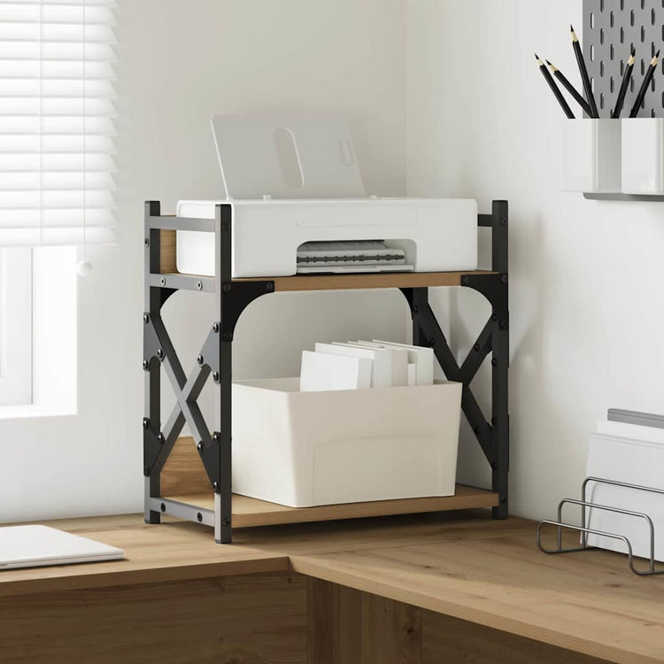 VidaXL support d'imprimante chêne artisanal 40 x 20 x 40 cm bois d'ingénierie