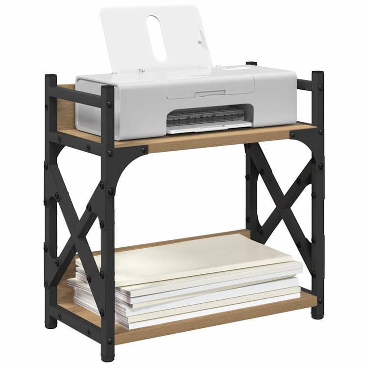 VidaXL support d'imprimante chêne artisanal 40 x 20 x 40 cm bois d'ingénierie