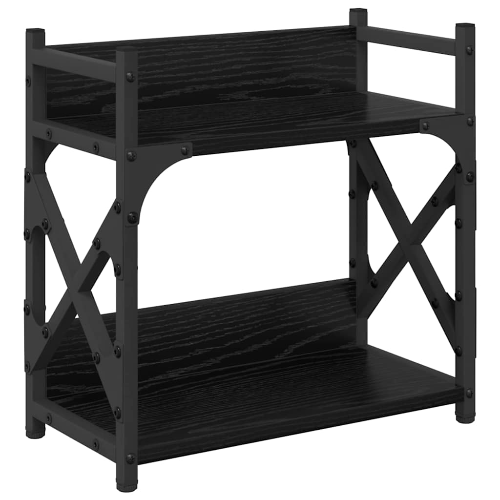 Vidaxxl support d'imprimante chêne noir 40 x 20 x 40 cm bois d'ingénierie