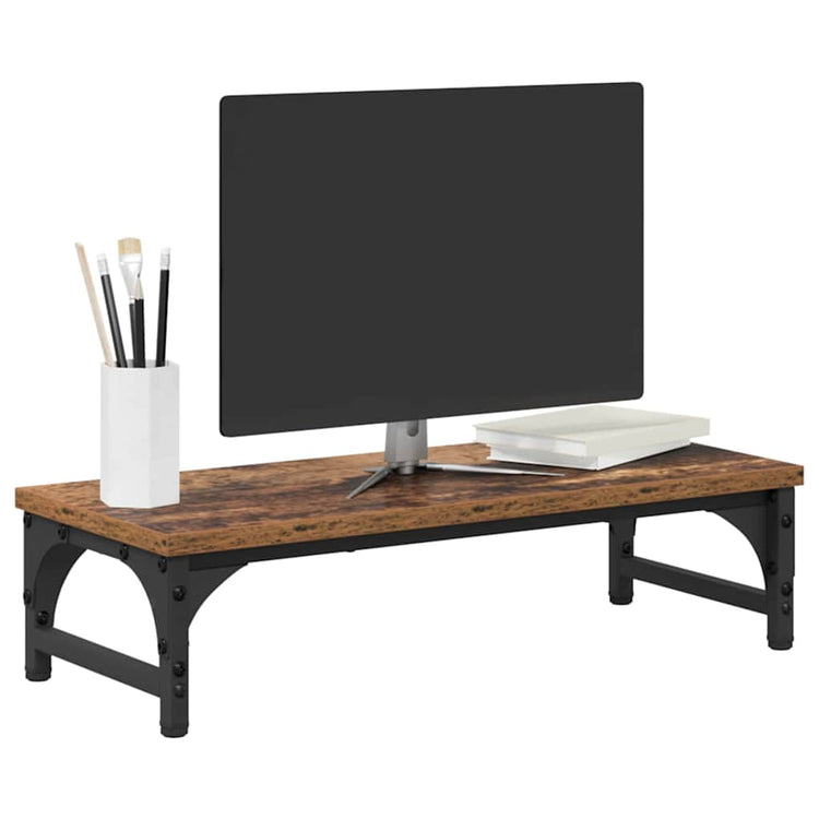 Vidaxxl support pour moniteur vieux bois 55 x 23 x 14 cm bois traité
