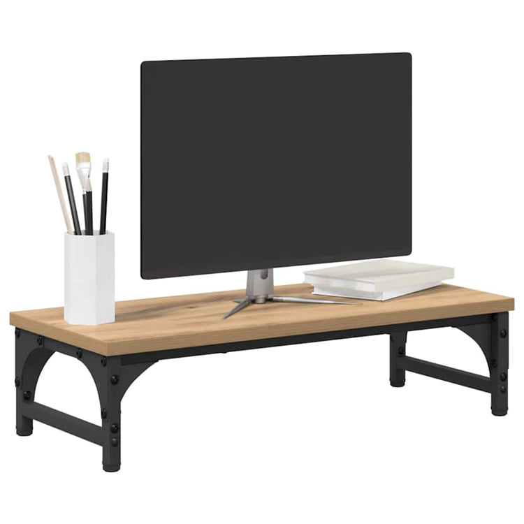 Vidaxxl support pour écran chêne artisanal 55 x 23 x 14 cm bois d'ingénierie