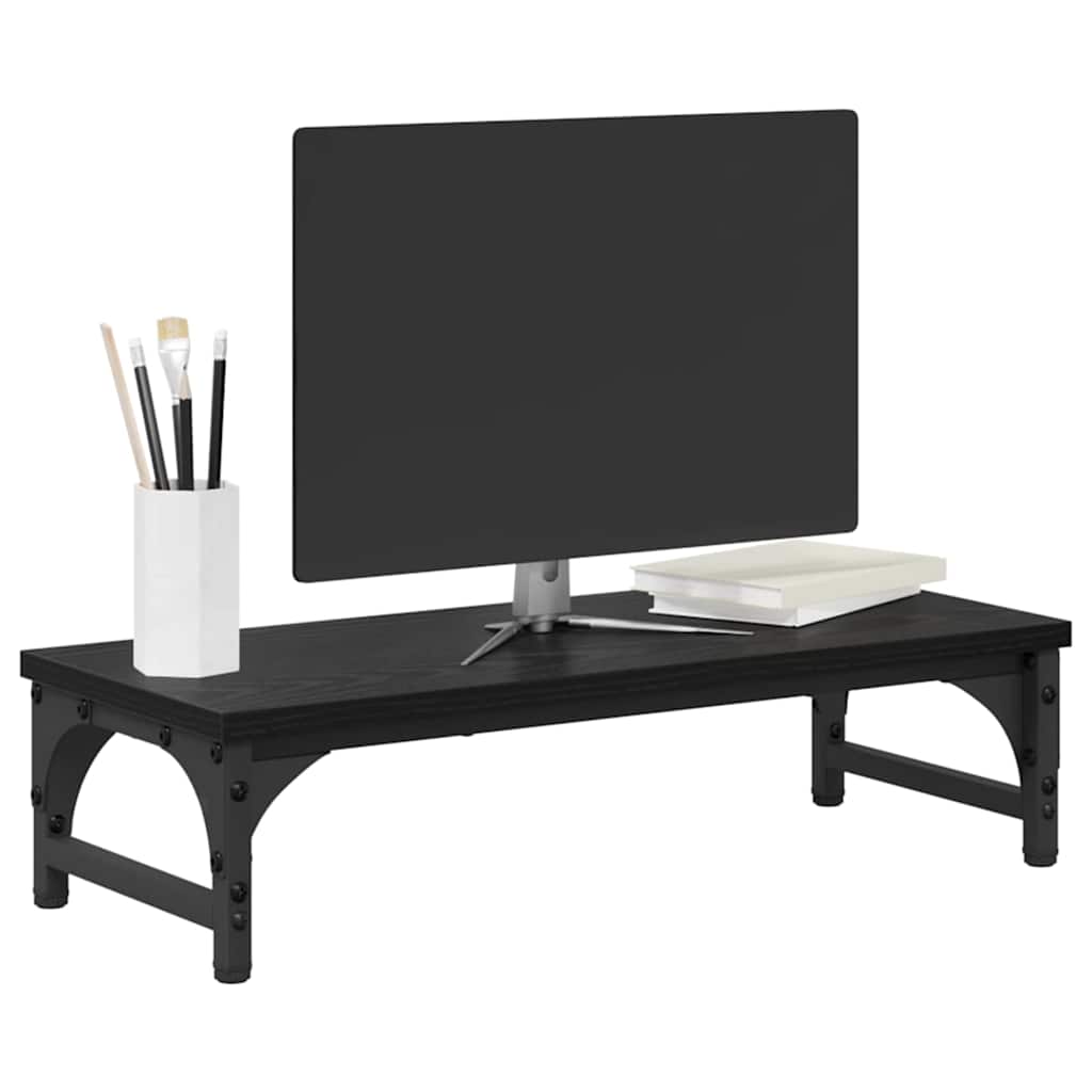 Vidaxxl support pour moniteur chêne noir 55 x 23 x 14 cm bois fini