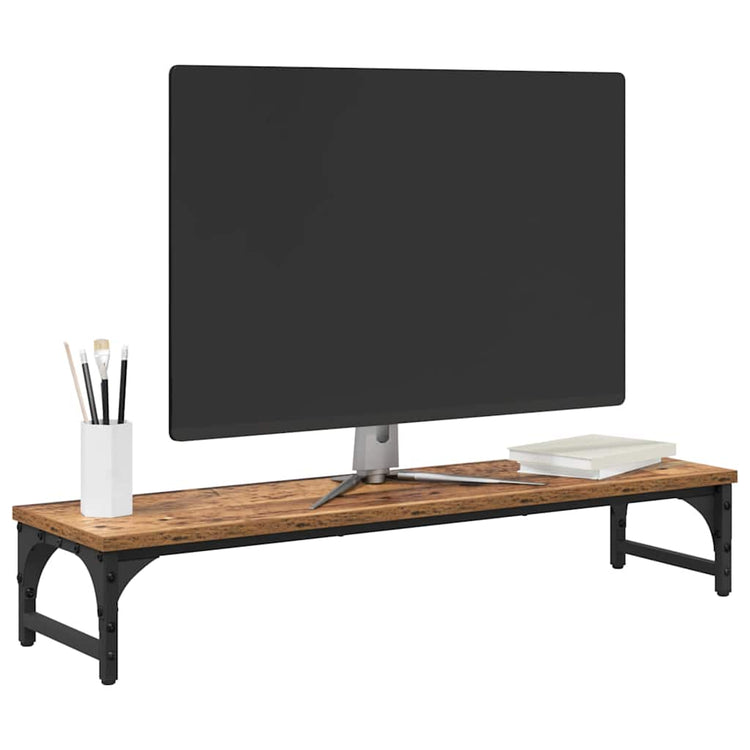 Vidaxxl support pour moniteur vieux bois 85 x 23 x 15,5 cm bois traité
