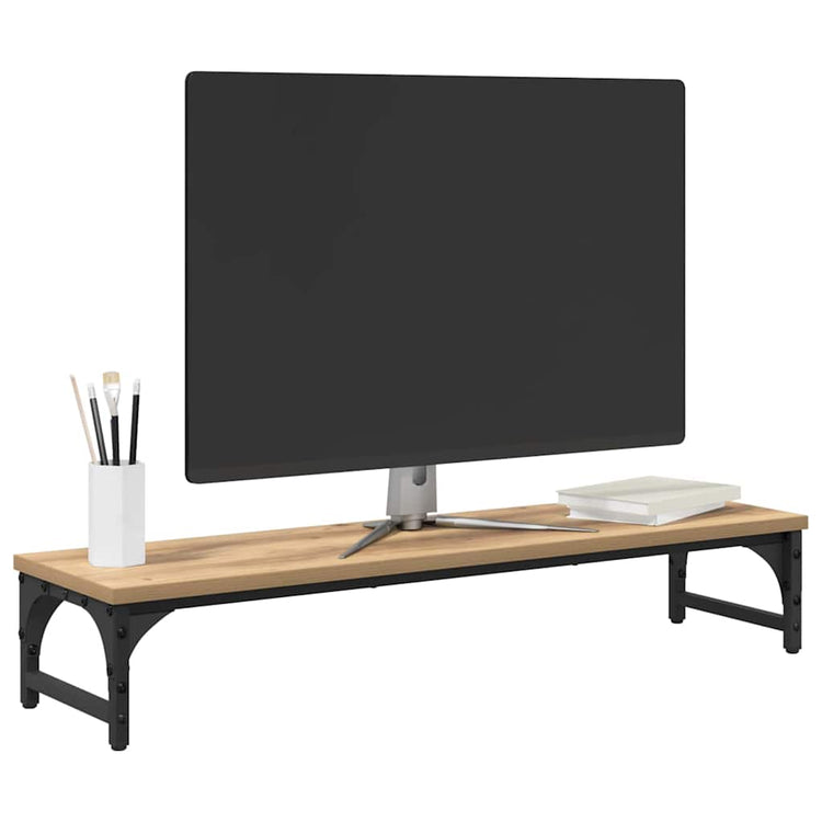 VidaXL support pour moniteur chêne artisanal 85 x 23 x 15,5 cm bois d'ingénierie