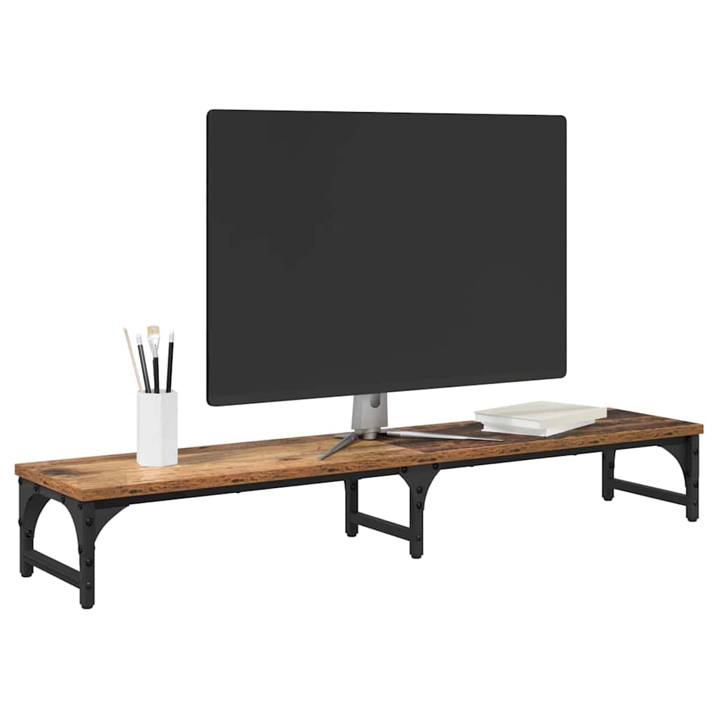Vidaxxl support pour moniteur vieux bois 105 x 23 x 15,5 cm bois traité