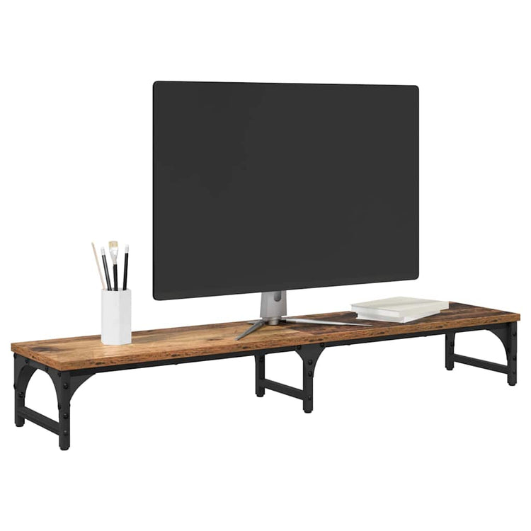 Vidaxxl support pour moniteur vieux bois 105 x 23 x 15,5 cm bois traité