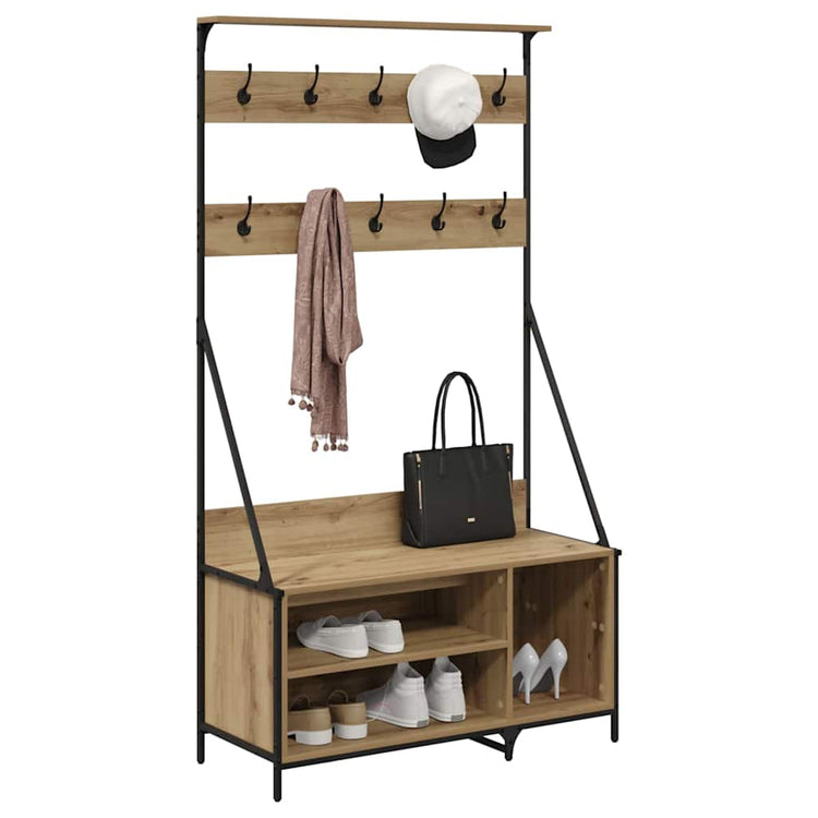 Vidaxx portant à vêtements chêne artisanal 100 x 41 x 184 cm bois travaillé