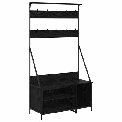 VidaXL portant à vêtements avec étagère chêne noir 100 x 41 x 184 cm bois fini