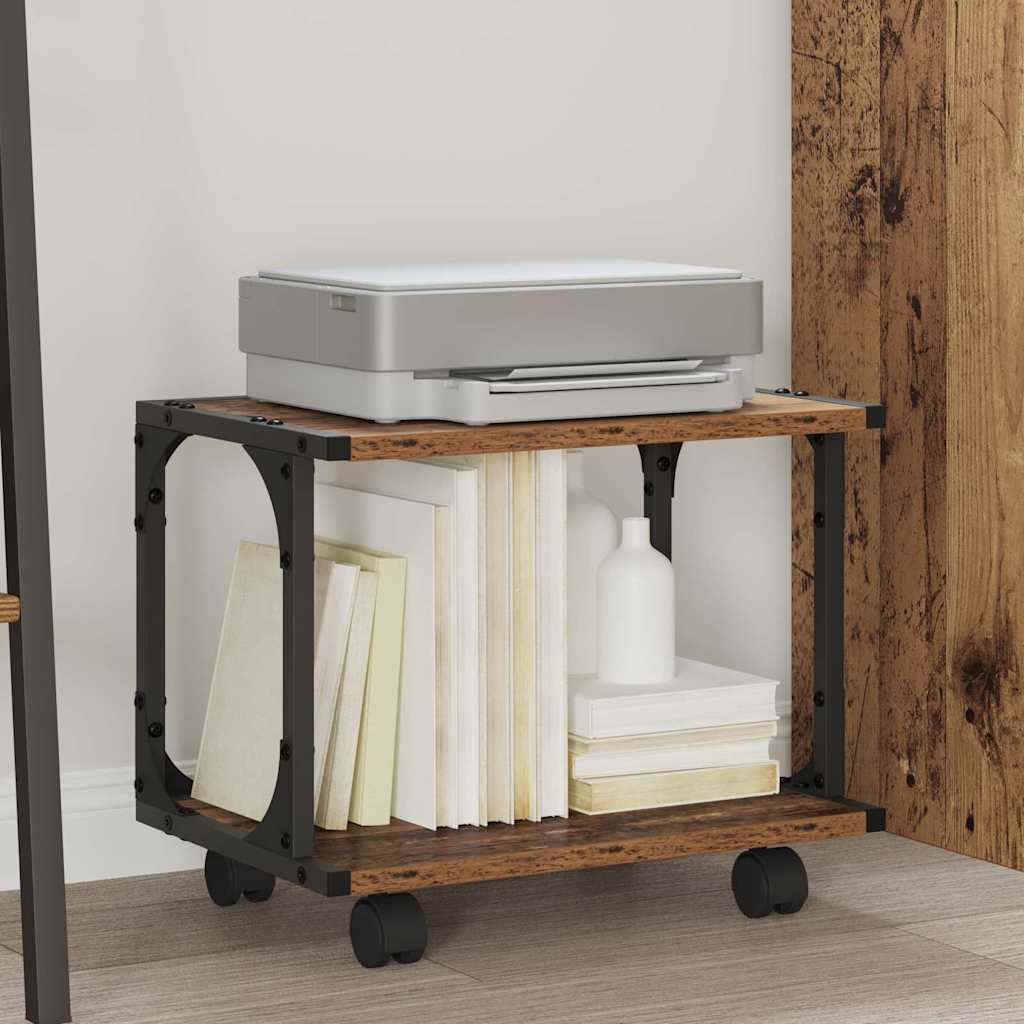 Vidaxxl support d'imprimante vieux bois 41 x 28 x 33,5 cm bois traité