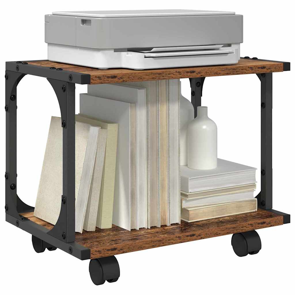 Vidaxxl support d'imprimante vieux bois 41 x 28 x 33,5 cm bois traité