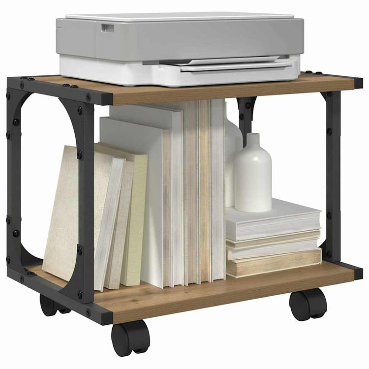 VidaXL support d'imprimante chêne artisanal 41 x 28 x 33,5 cm bois d'ingénierie