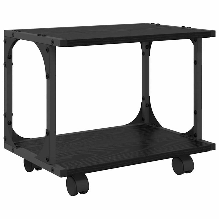 Vidaxxl support d'imprimante chêne noir 41 x 28 x 33,5 cm bois d'ingénierie