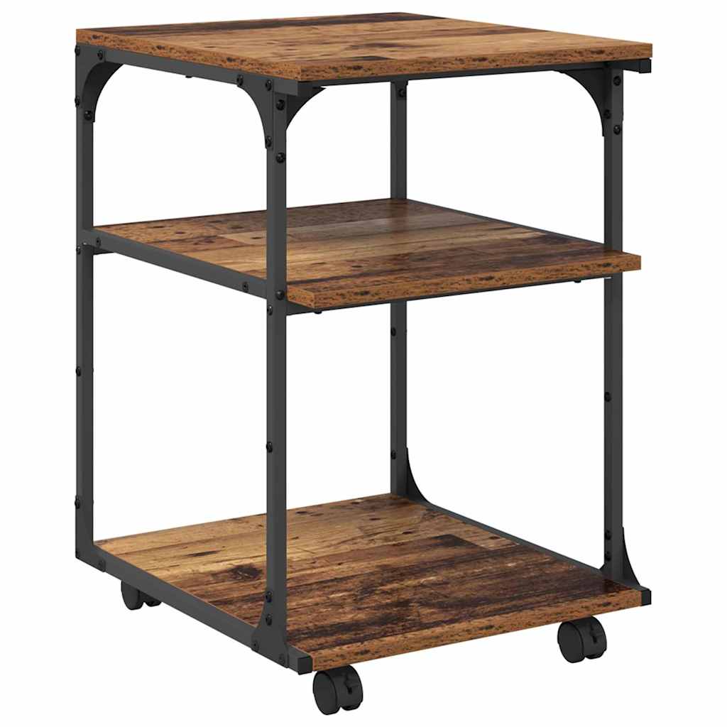 Vidaxxl support d'imprimante vieux bois 43 x 48 x 64 cm bois traité