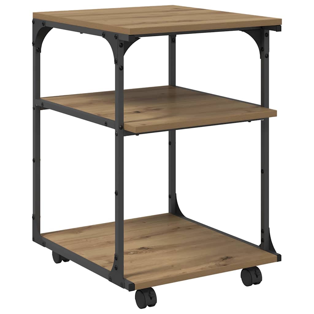 Vidaxxl support d'imprimante chêne artisanal 43 x 48 x 64 cm bois d'ingénierie