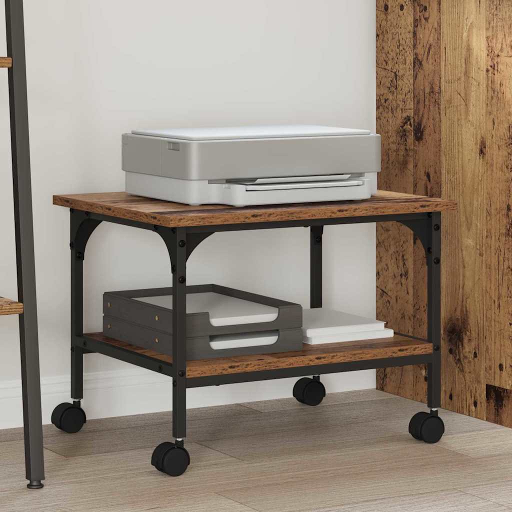 Vidaxxl support d'imprimante vieux bois 50 x 40 x 38 cm bois traité