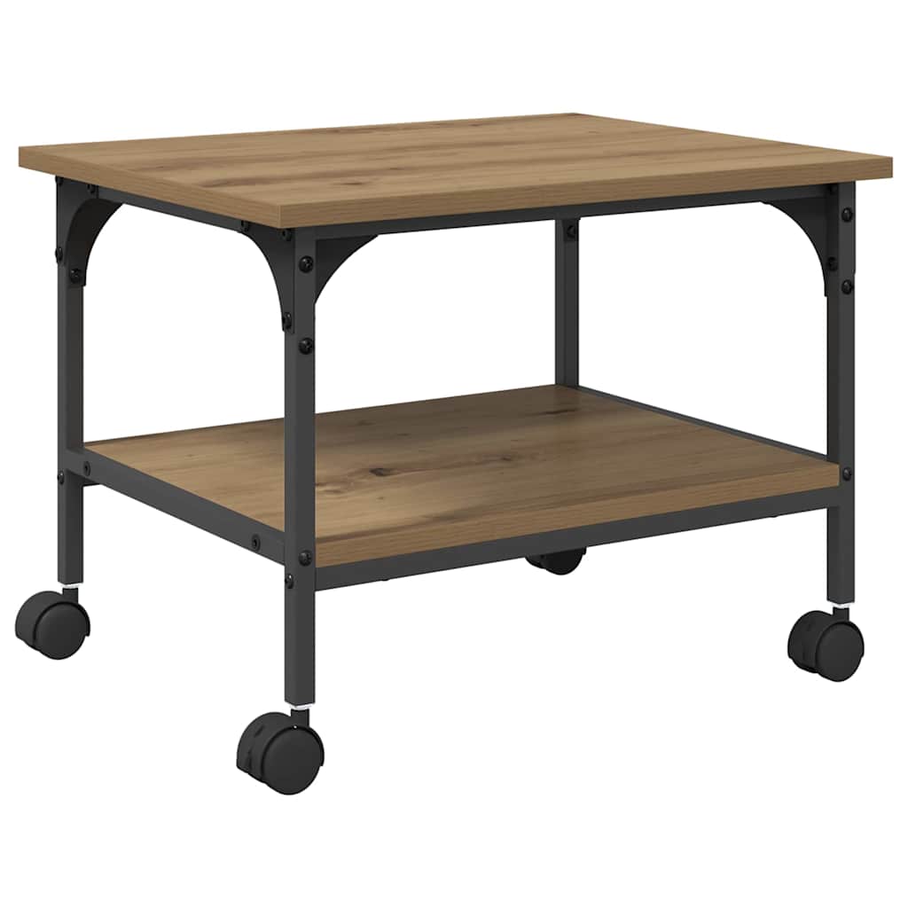 Vidaxxl support d'imprimante chêne artisanal 50 x 40 x 38 cm bois d'ingénierie