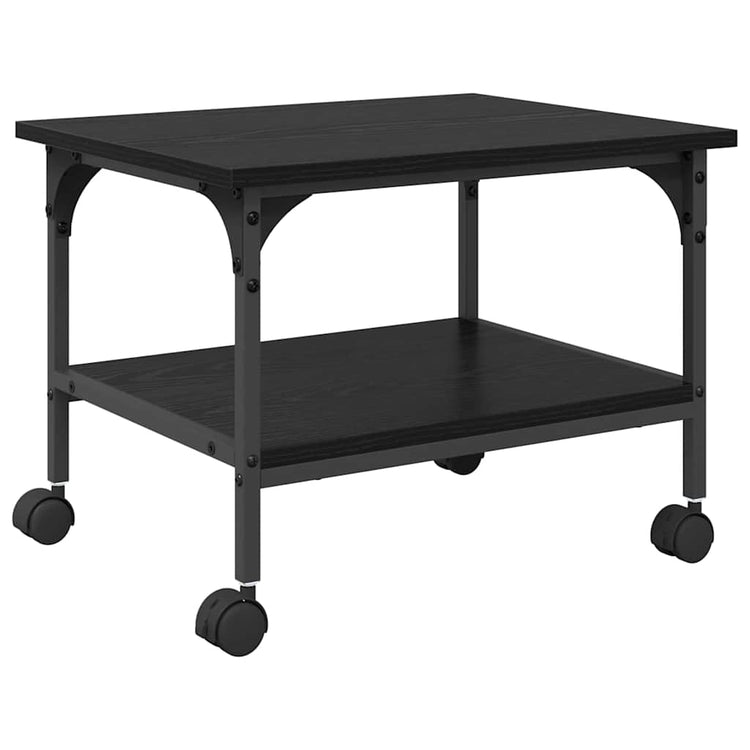 Vidaxxl support d'imprimante chêne noir 50 x 40 x 38 cm bois d'ingénierie
