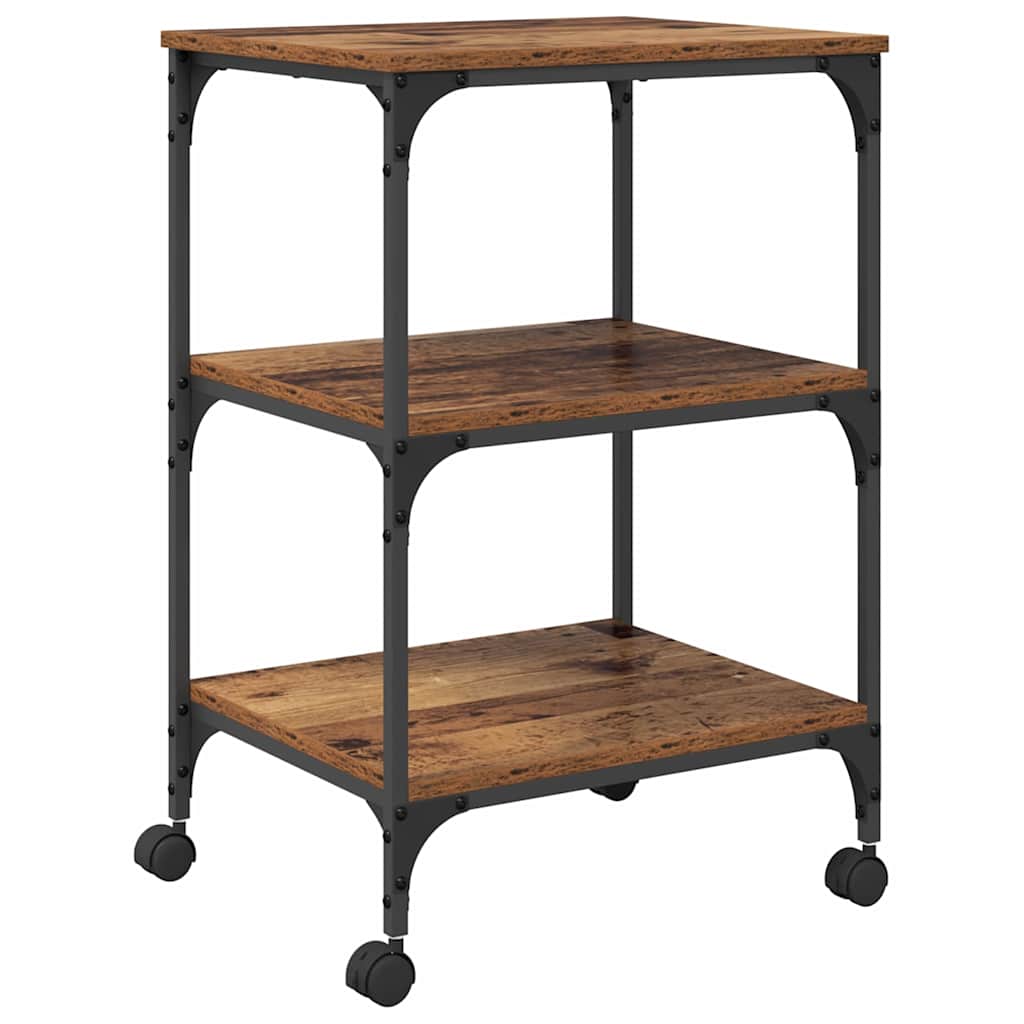 Vidaxxl support d'imprimante vieux bois 50 x 41 x 75 cm bois traité