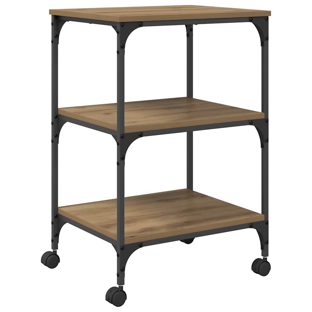 Vidaxxl support d'imprimante chêne artisanal 50 x 41 x 75 cm bois d'ingénierie