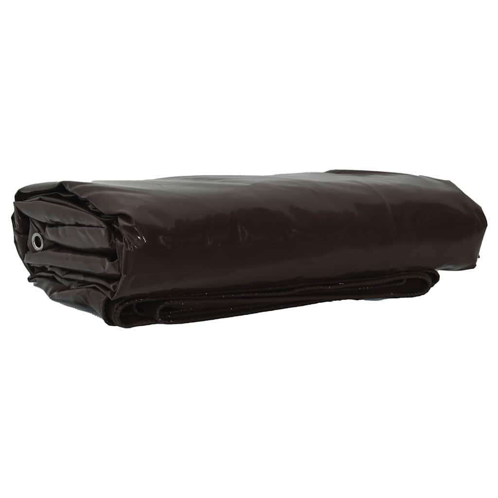 Bâche Vidaxl 650g m² marron toile 1,5 x 2 m avec enduction PVC
