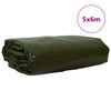 Bâche Vidaxl 650g m² vert olive toile 5 x 6 m avec enduction PVC