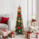 Vidaxx sapin de Noël artificiel avec 50 LED en PVC vert standard 125 cm