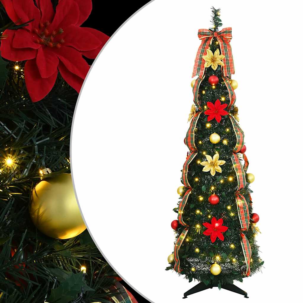 Vidaxx sapin de Noël artificiel avec 100 LED avec PVC vert standard 155 cm