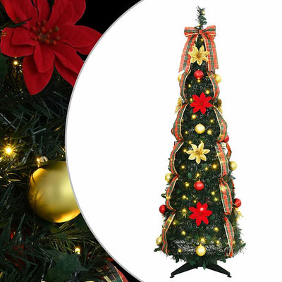 Vidaxx sapin de Noël artificiel avec 100 LED avec PVC vert standard 155 cm