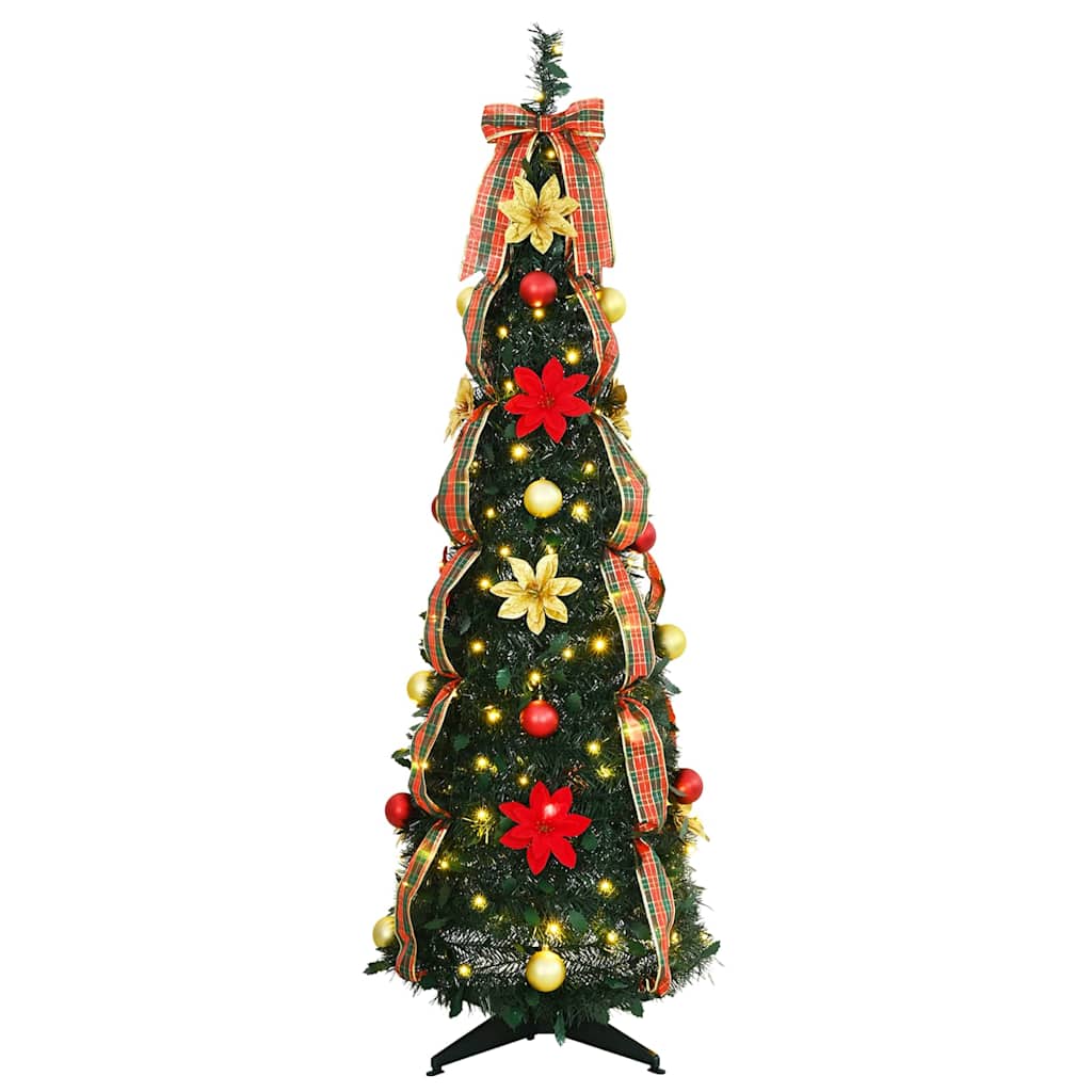 Vidaxx sapin de Noël artificiel avec 100 LED avec PVC vert standard 155 cm