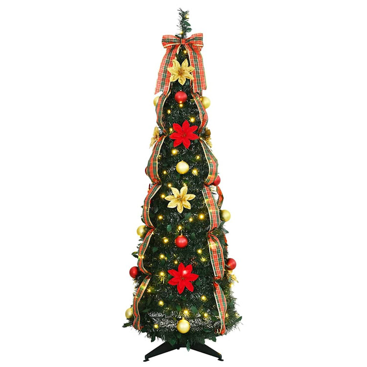 Vidaxx sapin de Noël artificiel avec 100 LED avec PVC vert standard 155 cm