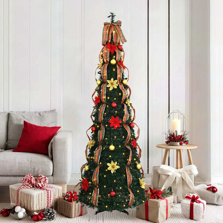 Vidaxx sapin de Noël artificiel avec 150 LED avec PVC vert standard 185 cm