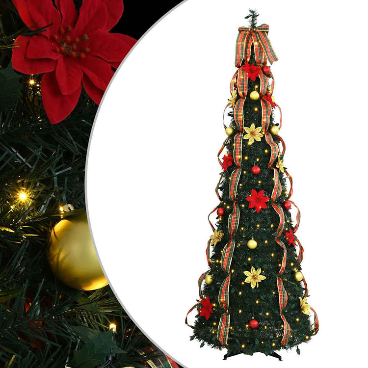 Vidaxx sapin de Noël artificiel avec 200 LED avec PVC vert standard 215 cm