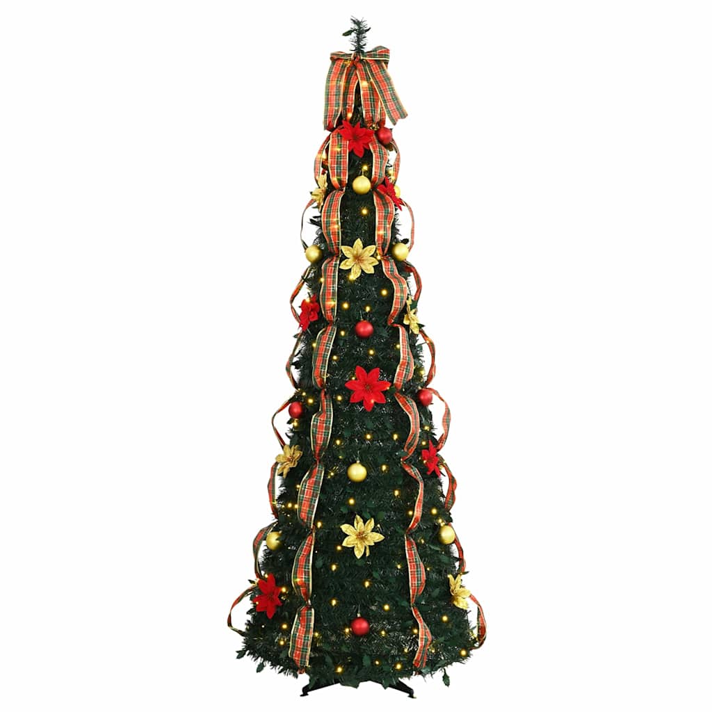 Vidaxx sapin de Noël artificiel avec 200 LED avec PVC vert standard 215 cm