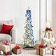 Vidaxx sapin de Noël artificiel avec 50 LED en PVC blanc standard 120 cm