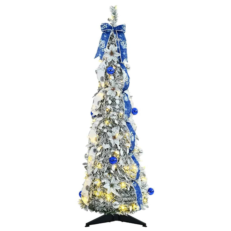 Vidaxx sapin de Noël artificiel avec 50 LED en PVC blanc standard 120 cm